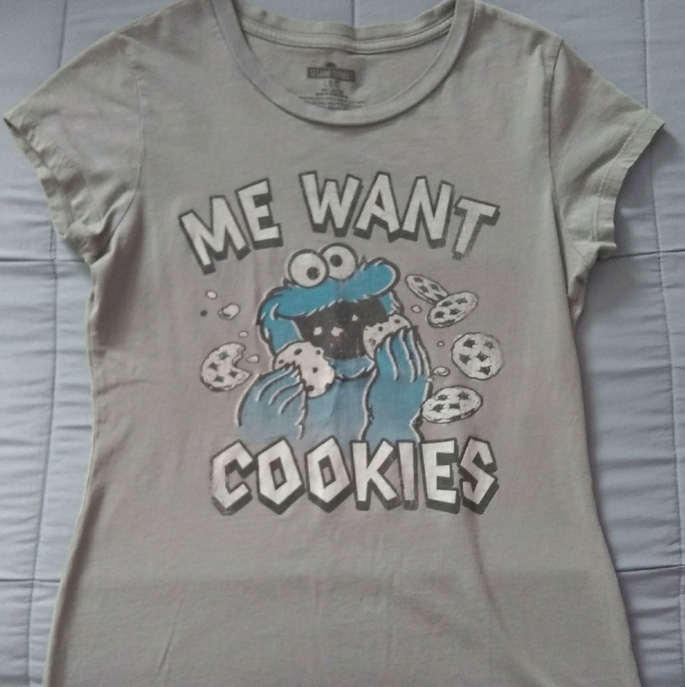 Like new Me want cookies Cookie Monster t-shirt